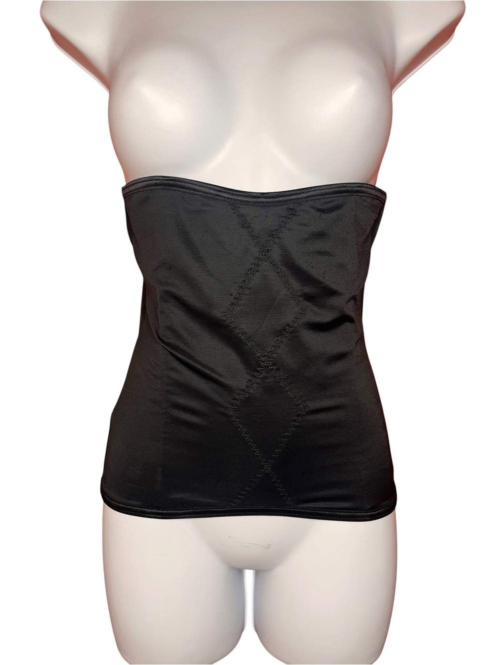 Victoria's Secret Black Strapless Boned Shaping Corset